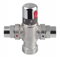 Sapho Termostatický regulátor teploty vody, 1", pro 4 až 8 odběrných míst, chrom