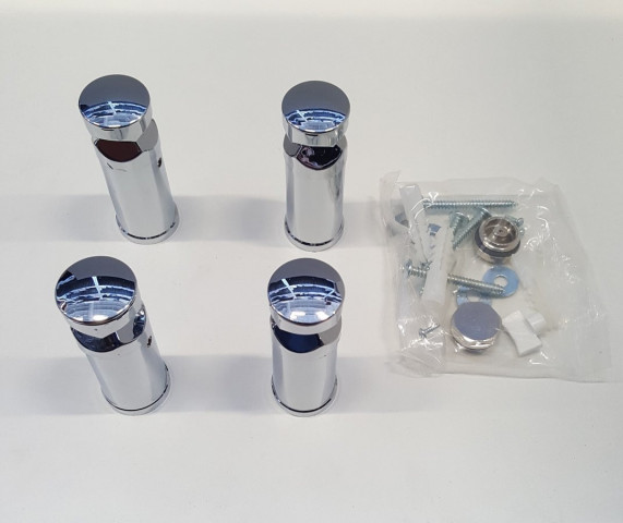 Aqualine ALYA montážní uchycení pro oblé těleso, chrom