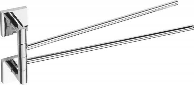 Sapho X-SQUARE dvojitý držák ručníků otočný 420mm, chrom