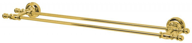 Sapho PERLA dvojitý držák ručníků 645mm, zlato