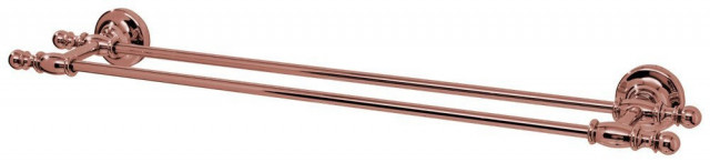 Sapho PERLA dvojitý držák ručníků 645mm, růžové zlato
