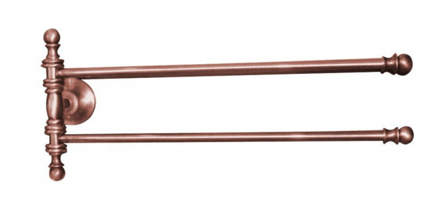 Sapho PERLA dvojitý držák ručníků otočný 390mm, růžové zlato