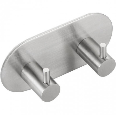 Sapho Samolepící dvojháček, kulatý, nerez mat