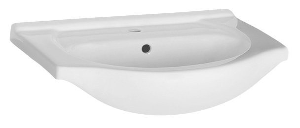 Aqualine SIMPLEX ECO keramické umyvadlo, nábytkové, 65x45 cm, bílá