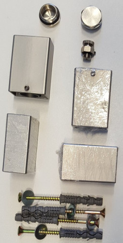 Sapho POLI montážní uchycení, stříbrná metalická, 4 ks