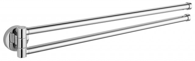 Aqualine SAMBA dvojitý držák ručníků otočný 450mm, chrom