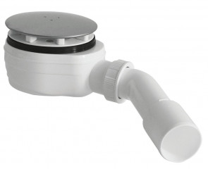 Bruckner Vaničkový sifon nízký, průměr 90mm, DN40/50, krytka nerez lesk