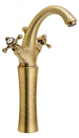 Sapho ANTEA stojánková umyvadlová baterie vysoká s výpustí, výška 300mm, bronz