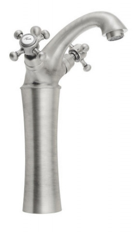 Sapho ANTEA stojánková umyvadlová baterie vysoká s výpustí, výška 245mm, nikl
