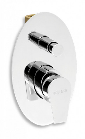 Vodovodní baterie Novaservis NOBLESS VISION X, vanová/sprchová podomítková s přepínačem, chrom