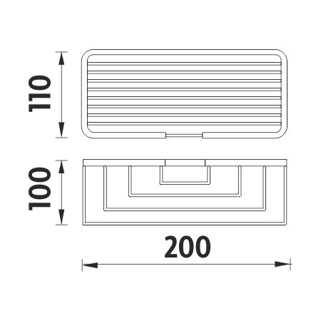 Polička drátěná 200x100x100mm NIMCO Open