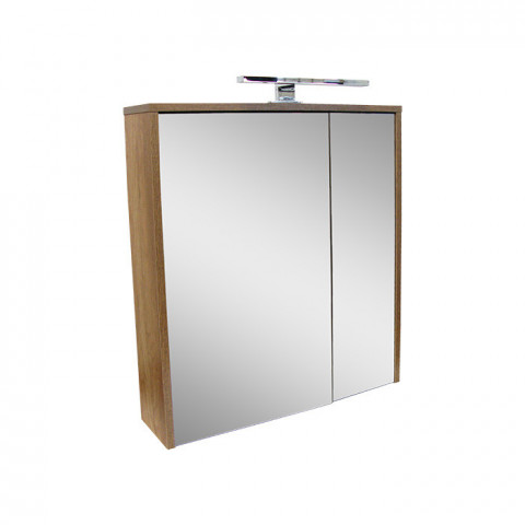 Venezia zrcadlová skříňka s LED osvětlením 610 x 746 x 162 mm, dub country