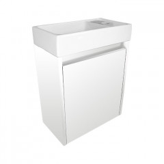 Faro koupelnová skříňka včetně umyvadla, 400 x 520 x 220 mm, bílá, P/L