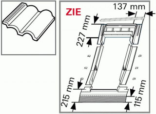 Lemování ROTO EDZ 05/09 Rx200  profilovaná krytina