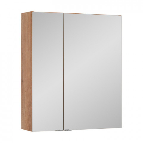 Amanda koupelnová skříňka zrcadlová bez osvětlení, 600 x 700 x 180 mm, Dub country