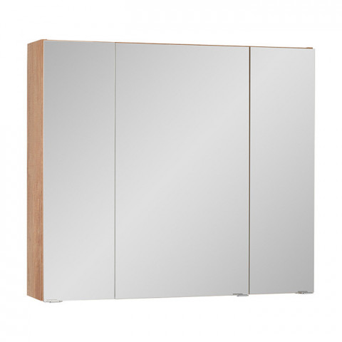 Amanda koupelnová skříňka zrcadlová bez osvětlení, 800 x 700 x 180 mm, Dub country