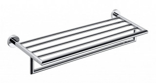 Sapho X-ROUND polička na ručníky s hrazdou 600mm, chrom