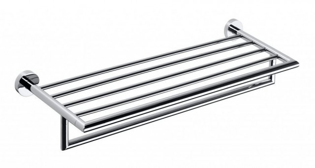 Sapho X-ROUND polička na ručníky s hrazdou 600mm, chrom