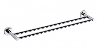 Sapho X-ROUND E dvojitý držák ručníků 600mm, chrom