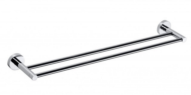 Sapho X-ROUND E dvojitý držák ručníků 600mm, chrom