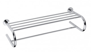 Sapho X-ROUND E polička na ručníky U typ, 600mm, chrom