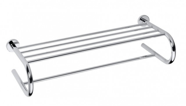 Sapho X-ROUND E polička na ručníky U typ, 600mm, chrom