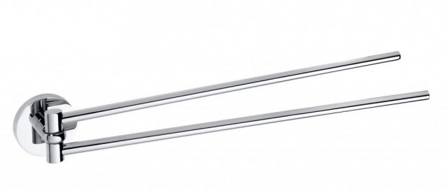 Sapho X-ROUND dvojitý držák ručníků otočný 420mm, chrom