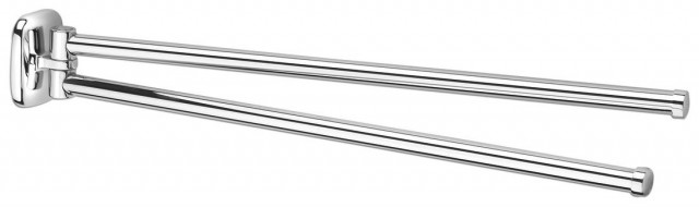 Aqualine RUMBA dvojitý držák ručníků otočný 450mm, chrom