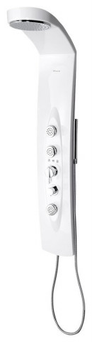 Polysan MOLA termostatický sprchový panel nástěnný 210x1300mm, bílá