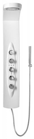 Polysan MOLA termostatický sprchový panel rohový 210x1300mm, bílá