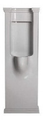 Kerasan WALDORF urinál na postavení se zakrytým přívodem vody 44x124,5 cm, včetně sifonu, bílá