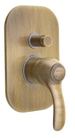 Sapho KIRKÉ podomítková sprchová baterie, 2 výstupy, bronz