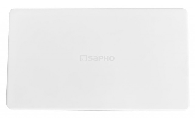Sapho Kryt odpadu 144x82mm, logo SAPHO, litý mramor, bílá