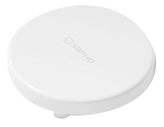 Sapho Kryt odpadu průměr 90mm, logo SAPHO, litý mramor, bílá