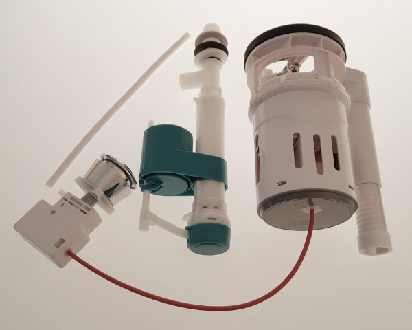 Aqualine Splachovací souprava s DUAL tlačítkem 49mm, spodní napouštění 1/2", chrom