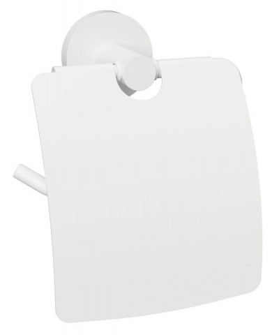 Sapho X-ROUND WHITE držák toaletního papíru s krytem, bílá mat