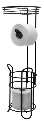 Ridder MILA stojan s držákem na toaletní papír, černá