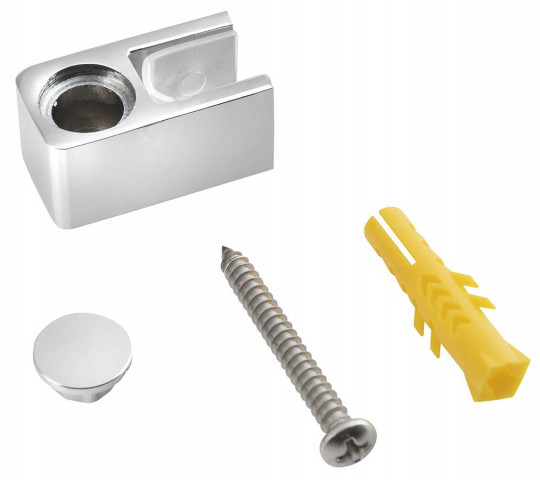 Gelco Koncovka pro upevnění skla do podlahy, chrom