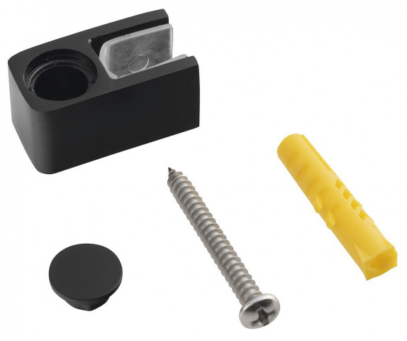 Gelco Koncovka pro upevnění skla do podlahy, černá