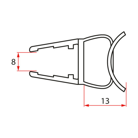 Gelco Bublinkové těsnění pro sklo 8mm, 1963mm
