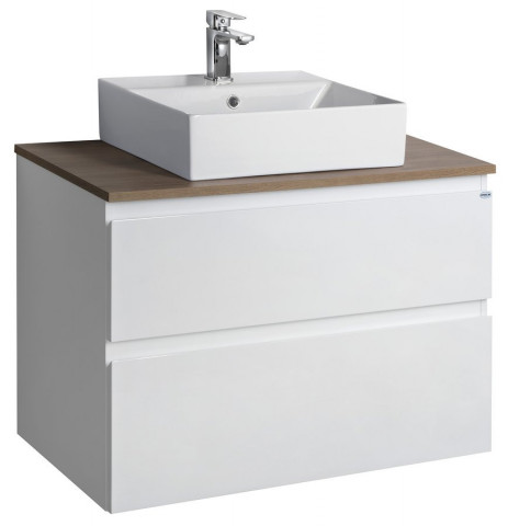Aqualine ALTAIR sestava koupelnového nábytku, š. 87,1 cm, bílá/dub emporio