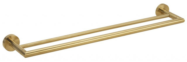Sapho X-ROUND GOLD dvojitý držák ručníků 600x120mm, zlato mat