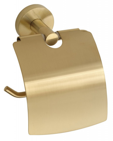 Sapho X-ROUND GOLD držák toaletního papíru s krytem, zlato mat