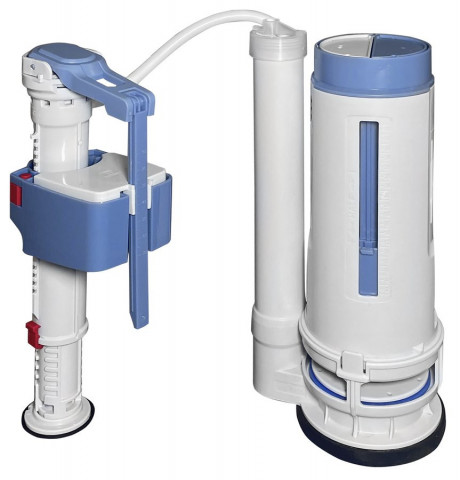 Sapho Splachovací souprava s DUAL tlačítkem 49mm, spodní napouštění 1/2", chrom