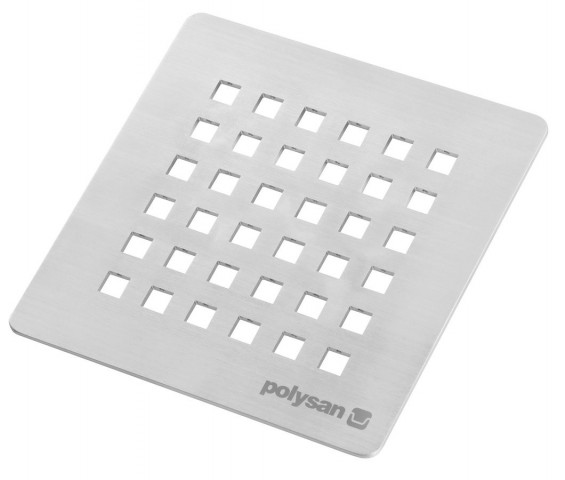 Polysan FLEXIA čtvercová krytka sifonu, nerez mat