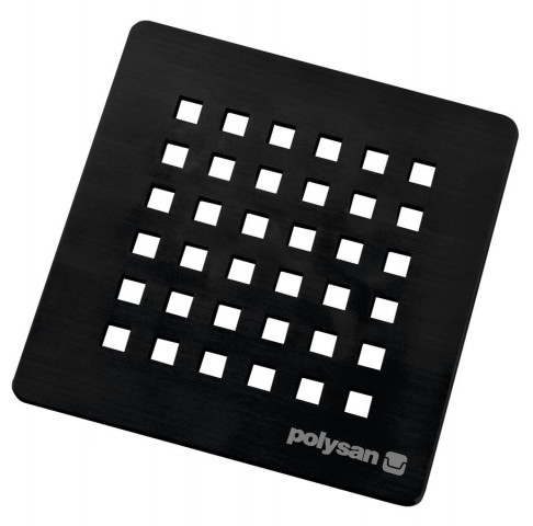 Polysan FLEXIA čtvercová krytka sifonu, černá
