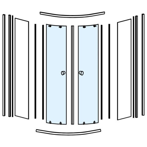 Aqualine Sklo pro HLS800Y, pohyblivá část