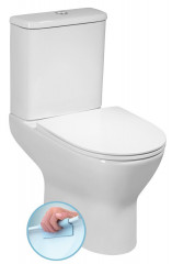 Bruckner DARIO WC kombi, Rimless, spodní/zadní odpad, bílá