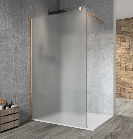 Gelco VARIO GOLD MATT jednodílná sprchová zástěna k instalaci ke stěně, matné sklo, 1000 mm