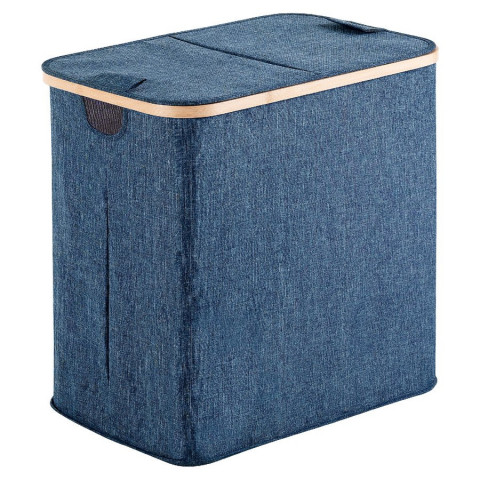 Gedy YOSHI koš na prádlo 53x51x34cm, bambus, modrá